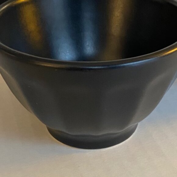 Anthropologie Matt Black 2 Cereal 2 Mini Latte Bowls - Picture 4 of 10